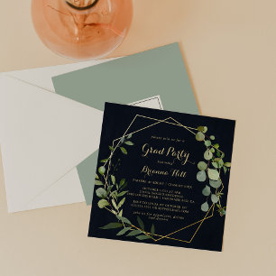 Convites Partido Formando Geométrico Dourado da Caligrafia