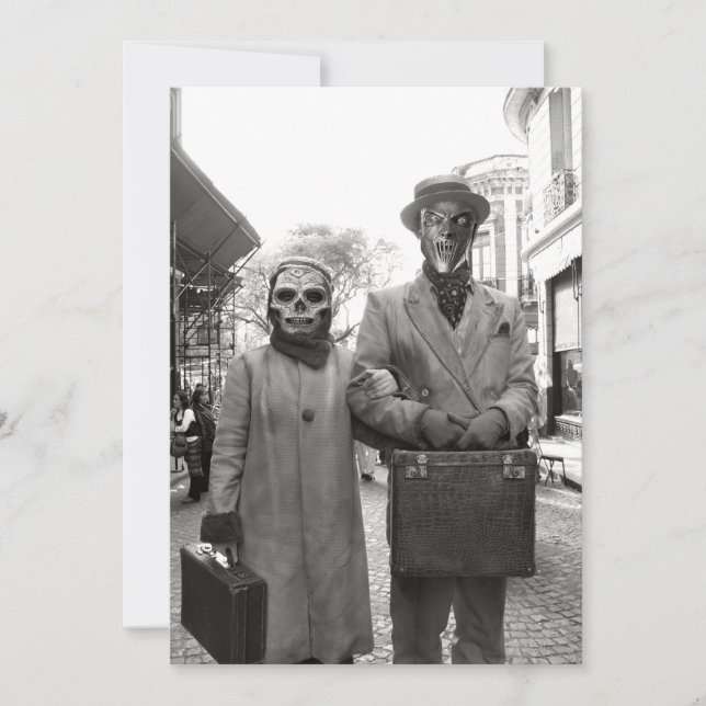 Convites Partido Freaky do Dia das Bruxas do casal do (Frente)