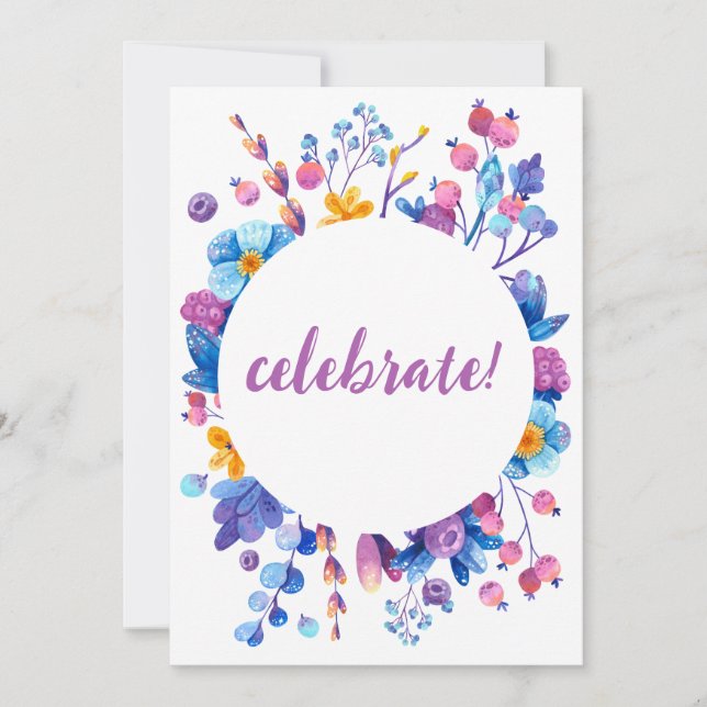 Convites Partido Frost Berry Winter (Frente)