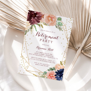 Convites Partido Geométrico Rústico Dourado da Baixa Lumino