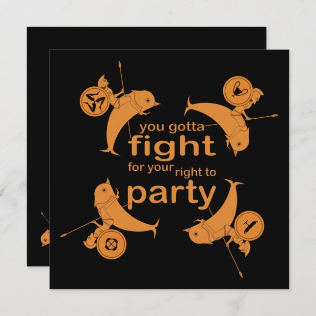 Convites Partido Grego Antigo (Simpósio) (Frente/Verso)