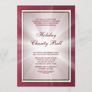 Convites Partido incorporado vermelho elegante