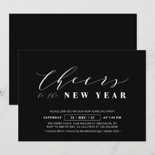 Convites Partido Invi De Gala De Véspera de ano novo Corpo
