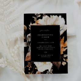 Convites Partido Jante de Ação de Graças Floral Moderno