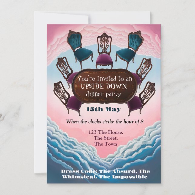 Convites partido jante de ponta-cabeça, Surrealismo moderno (Frente)