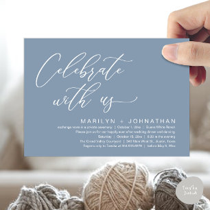 Convites Partido Janto Romântico de Casamento, Celebrar con