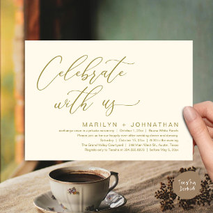 Convites Partido Janto Romântico de Casamento, Celebrar con