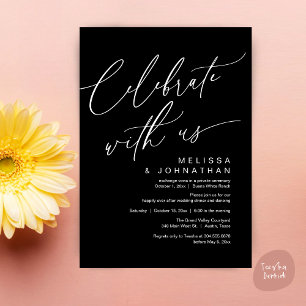 Convites Partido Janto Romântico de Casamento, Celebrar con