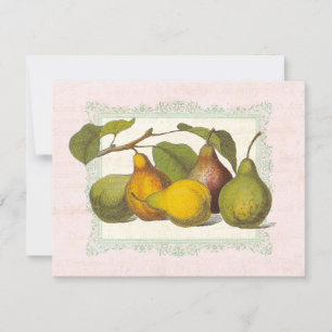 Convites Partido Janto Vintage Pears Autumn Harvest