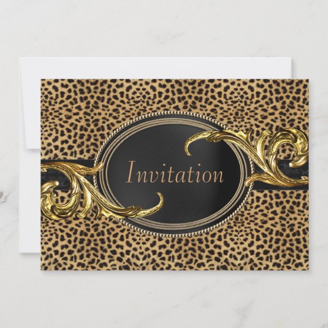 Convites Partido Leopardo Ouro Negro (Frente)