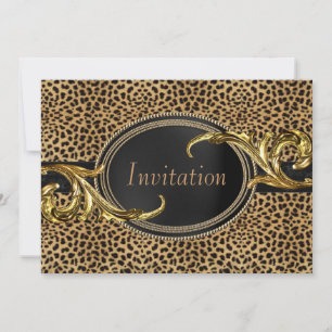 Convites Partido Leopardo Ouro Negro
