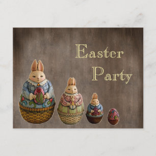 Convites Partido lunático da páscoa dos coelhinhos da