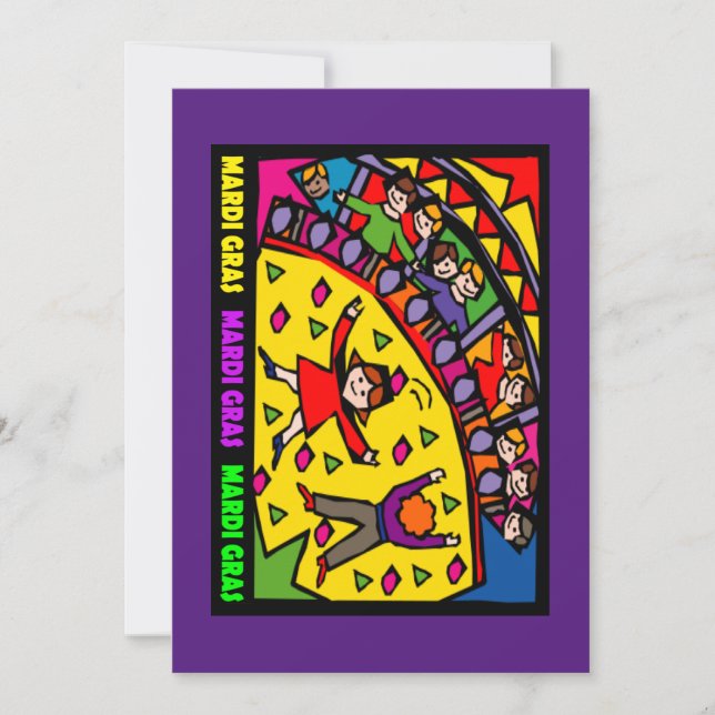 Convites Partido Mardi Gras (Frente)