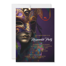 Partido Mascarada Roxo e Dourado com Máscara Vibra