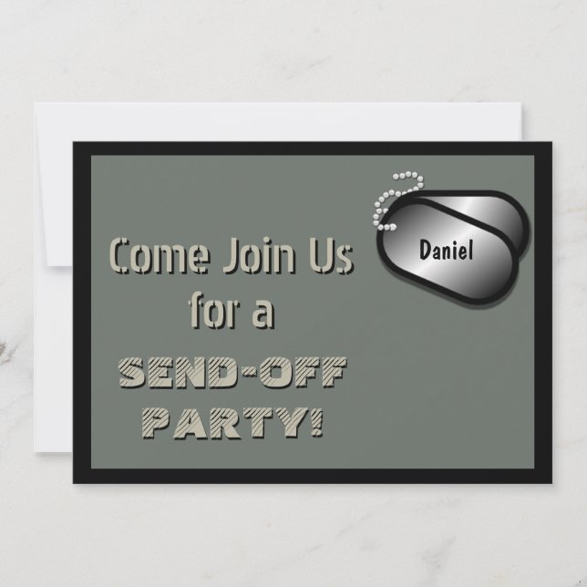 Convites Partido militar do costume do desenvolvimento (Frente)