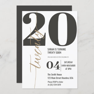 Convites Partido Minimalista 3aniversário de 30 anos