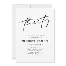 Partido Minimalista de Script Moderno aniversário