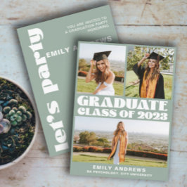 Convites Partido Modern White e Green 3 Photo Formando Part