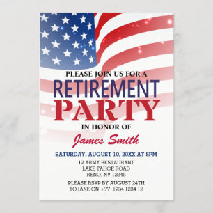 Convites Partido Moderno da Baixa de Bandeira dos EUA
