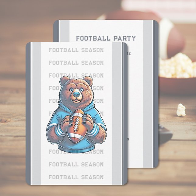 Convites Partido Moderno de Futebol (Football Party Invitation (front and back))