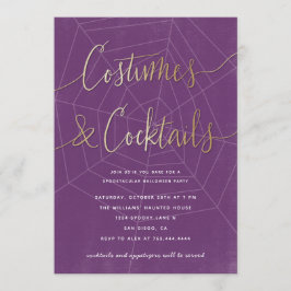 Convites Partido moderno do Dia das Bruxas dos trajes e dos