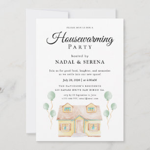 Convites Partido Moderno e Elegante Minimalista para o Aque