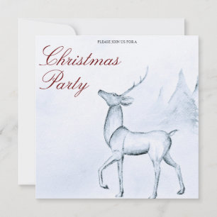 Convites Partido Moderno Minimalista Reindeer Feriado de Na