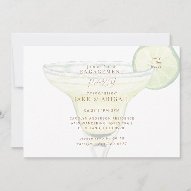 Convites Partido na Casa Margarita Festa de noivado IIi (Frente)