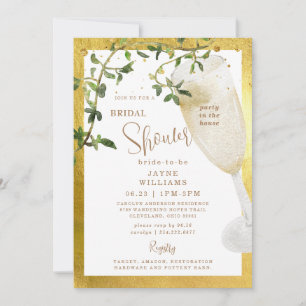 Convites Partido no Chá de panela II de Champagne