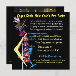 Convites Partido novo de Year'sEve do estilo de Las Vegas