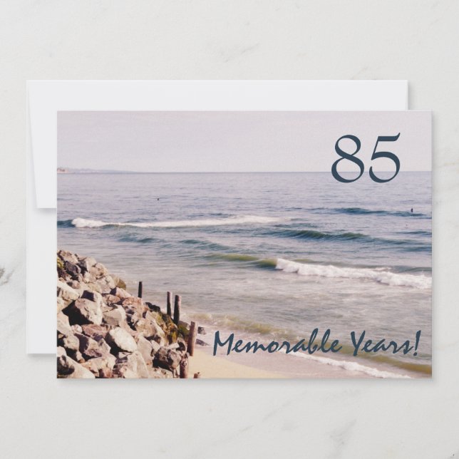 Convites Partido-Oceano memorável de 85 anos/aniversário (Frente)