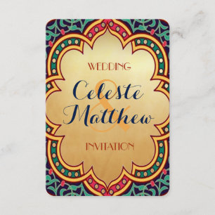 Convites Partido ou Casamento turco-árabe marroquino persa