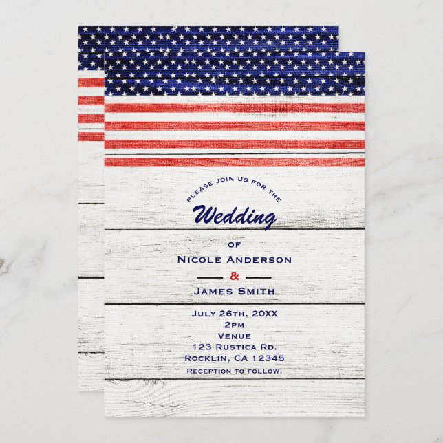 Convites Partido Patriótico da Madeira Marinha Rústica Bran (Frente/Verso)