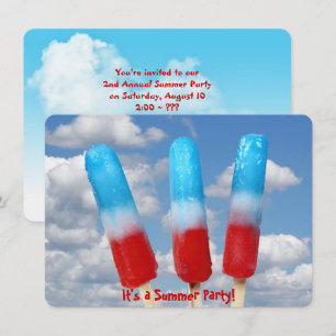 Convites Partido patriótico do popsicle
