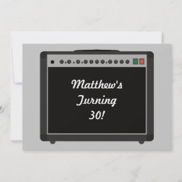 Convites Partido Personalizado Amplificador Rock and Roll