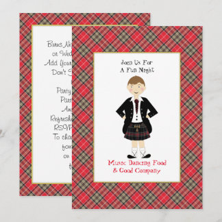 Convites Partido Personalizado da Xadrez de Clã do Tartan E