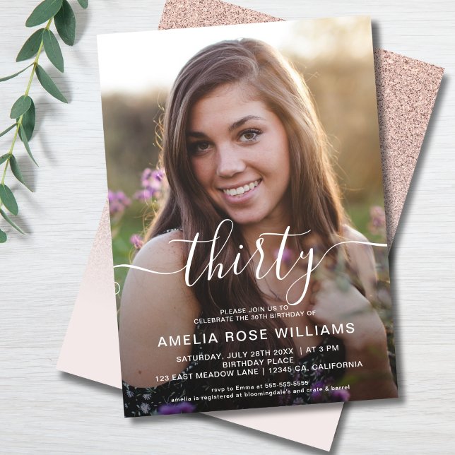 Convites Partido Personalizado do aniversário de 30 anos de (Criador carregado)