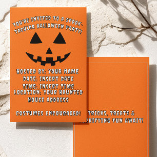Convites Partido Personalizado Jack-o-Lanterna do Halloween