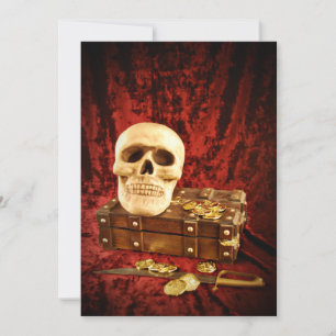 Convites Partido Pirata do Tesouro de Halloween