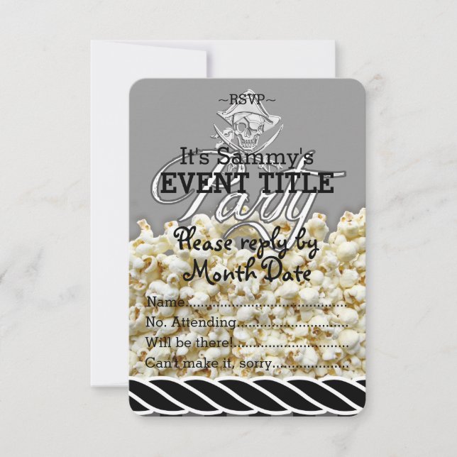 Convites Partido Pirata Personalizado (Frente)