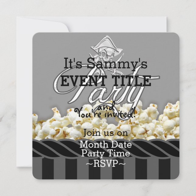 Convites Partido Pirata Personalizado (Frente)