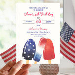 Convites Partido Popsicle Birthday Independence Day Kids<br><div class="desc">Pop por uma festa de aniversário patriótica super divertida 4 de julho que é explosiva! Este convite à aquarela é perfeito para a ocasião especial. Convide todos os seus amigos e suas famílias, porque você não quer perder nenhuma diversão! Este tipo de design fará a sua festa se destacar do...</div>