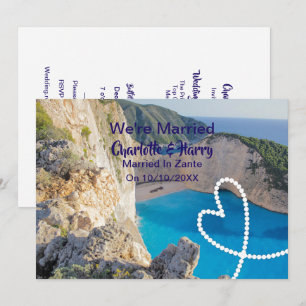 Convites Partido poste Recepção de casamento Casado Em Zant