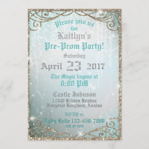 Convites Partido Pré-Baile de formatura Encantado do Jardim