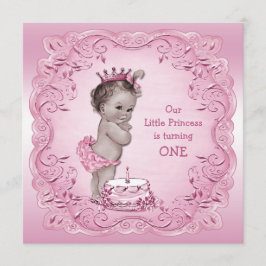 Convites Partido primeiro aniversario da Princesa Rosa Vint
