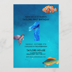 Convites Partido primeiro aniversario das Criações do Ocean