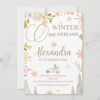Convites Partido primeiro aniversario de Winter Onederland