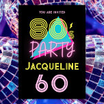 Convites Partido Retro 80s Neon Pink 60th Birthday<br><div class="desc">👉 Convide seus amigos para a sua 60ª festa de aniversário com este incrível convite cor-de-rosa dos anos 80 da festa do temor neon! - Basta clicar para personalizar este design 🔥 As minhas promessas - Este design é único - Foi concebido em sua mente 🙏 Obrigado por apoiar a...</div>