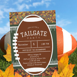 Convites Partido Russo Autumn Fall Futebol Tailgate