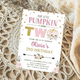 Convites Partido Russo Floral segundo aniversário de Abóbor